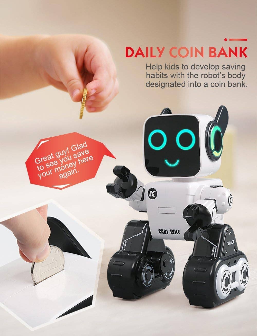 Smart RC Programmable Robot: White