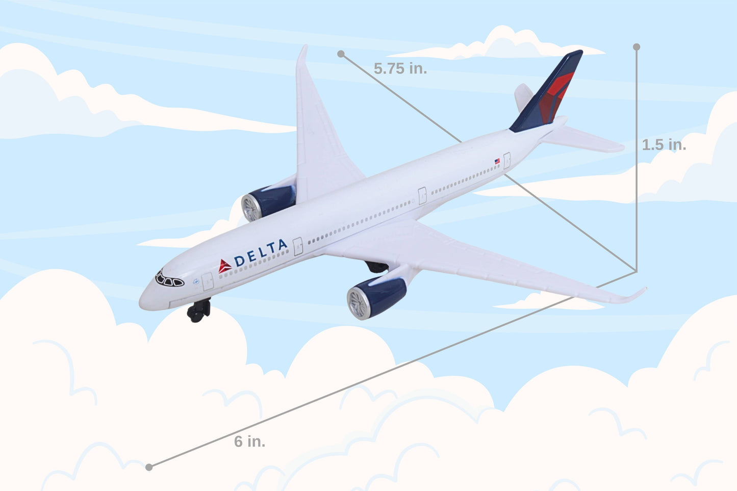 RT4995 Delta Airlines A350 Single Plane by Daron Toys
