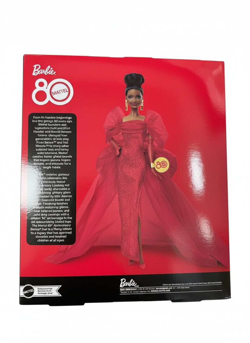 Mattel Barbie 80 Red Dress JBJ18 JGK08-9796