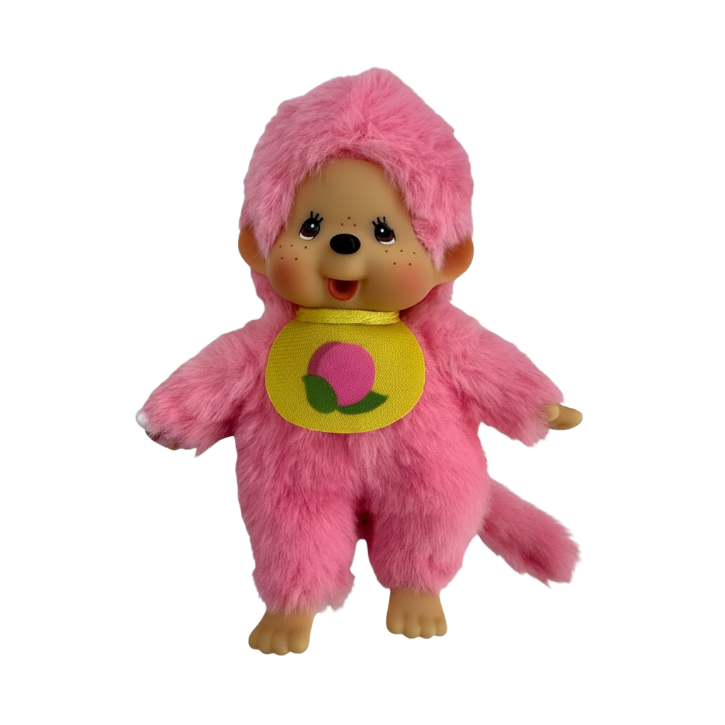 Sekiguchi Monchhichi Fruit Color Peach Pink Plush Doll