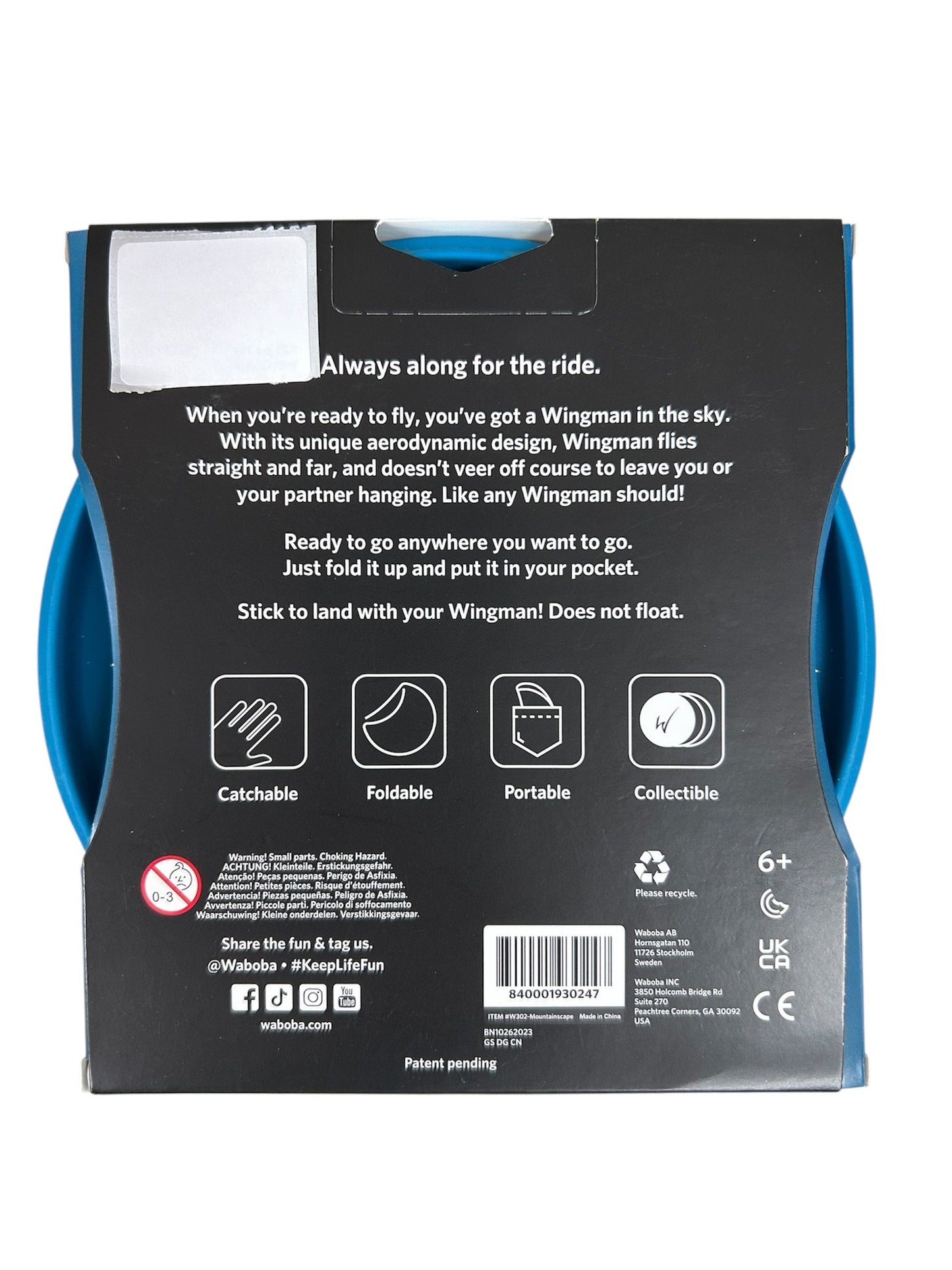 Waboba Wingman Foldable Silicone Disc Mountainscape W302