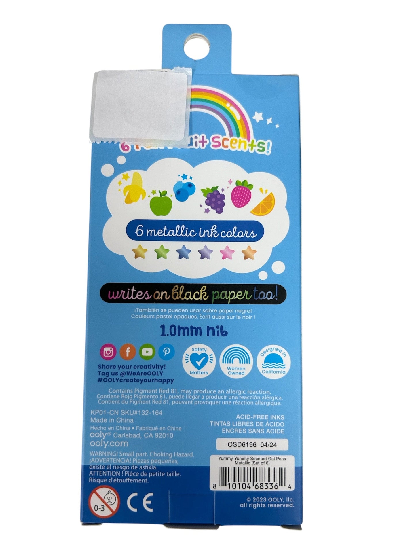 Ooly Yummy Yummy Scented Metallic Gel Pens 132-164 IAR132164