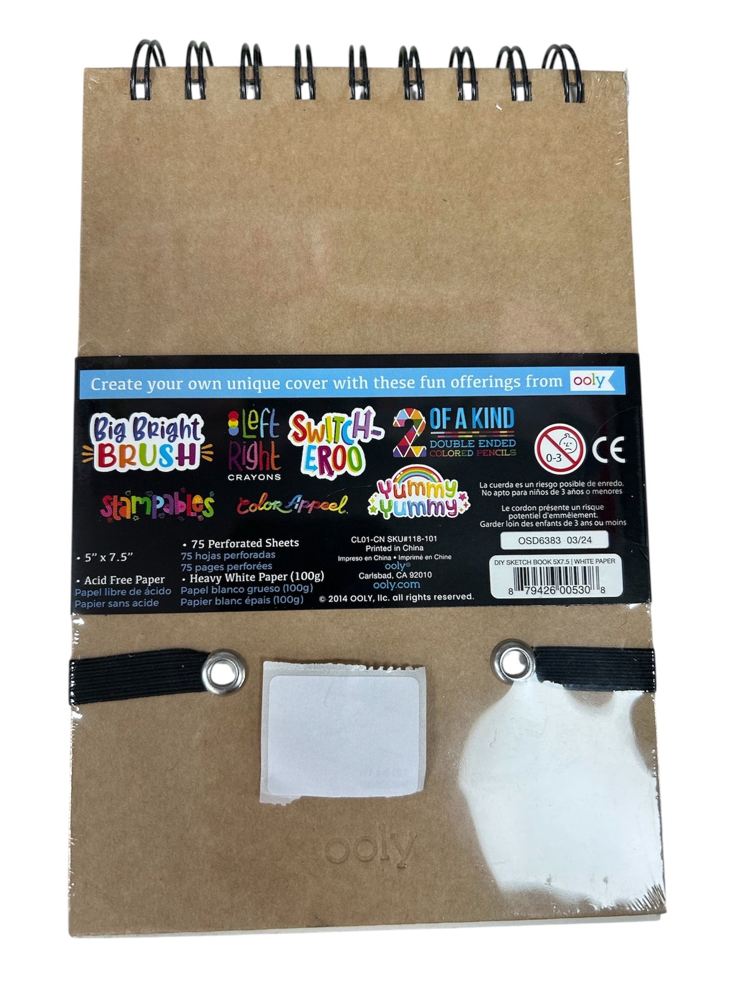 Ooly DIY White Paper Sketchbook 118-101