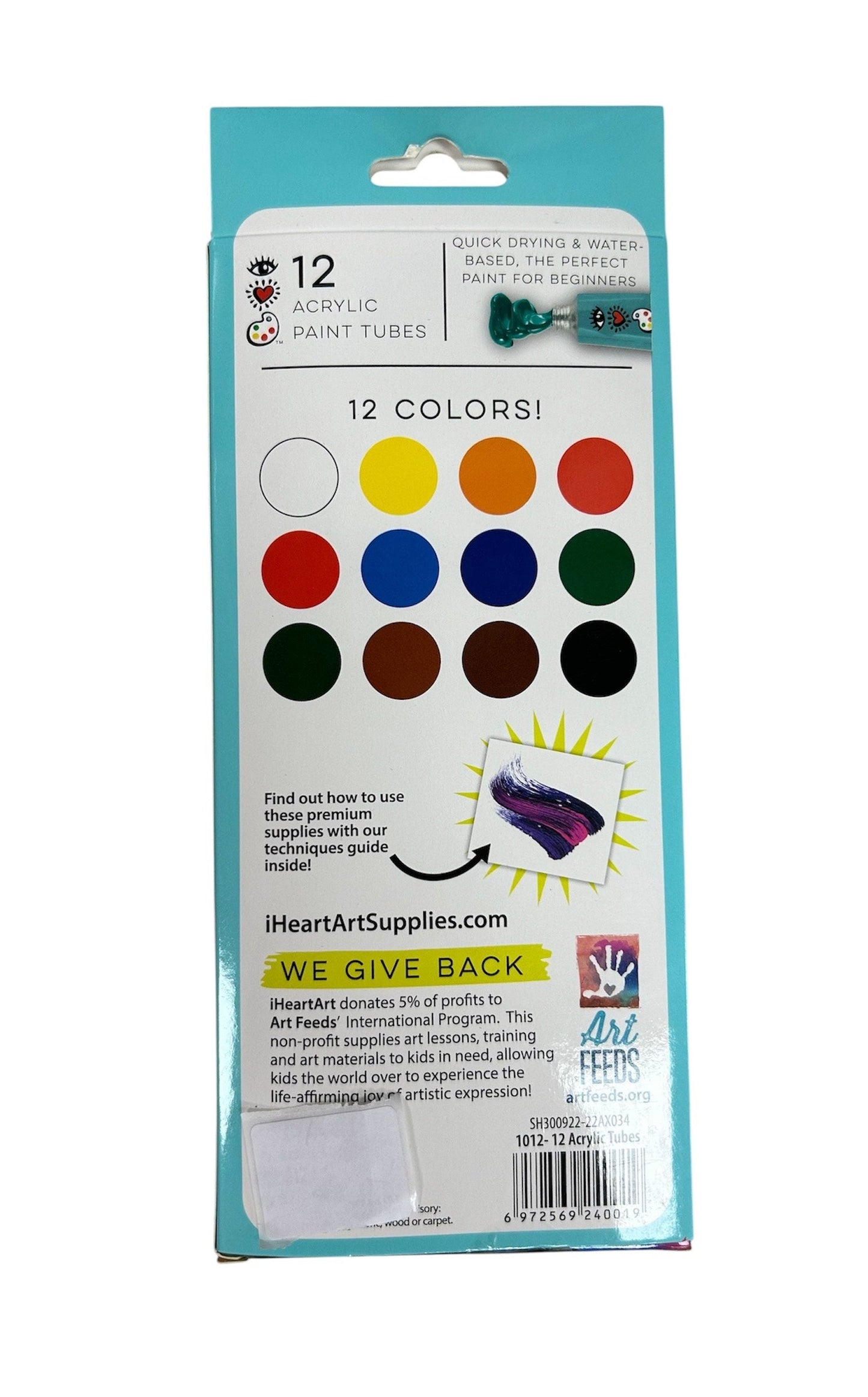 Bright Stripes 12 Acrylic Paint Tubes 1012-12 BGH1012