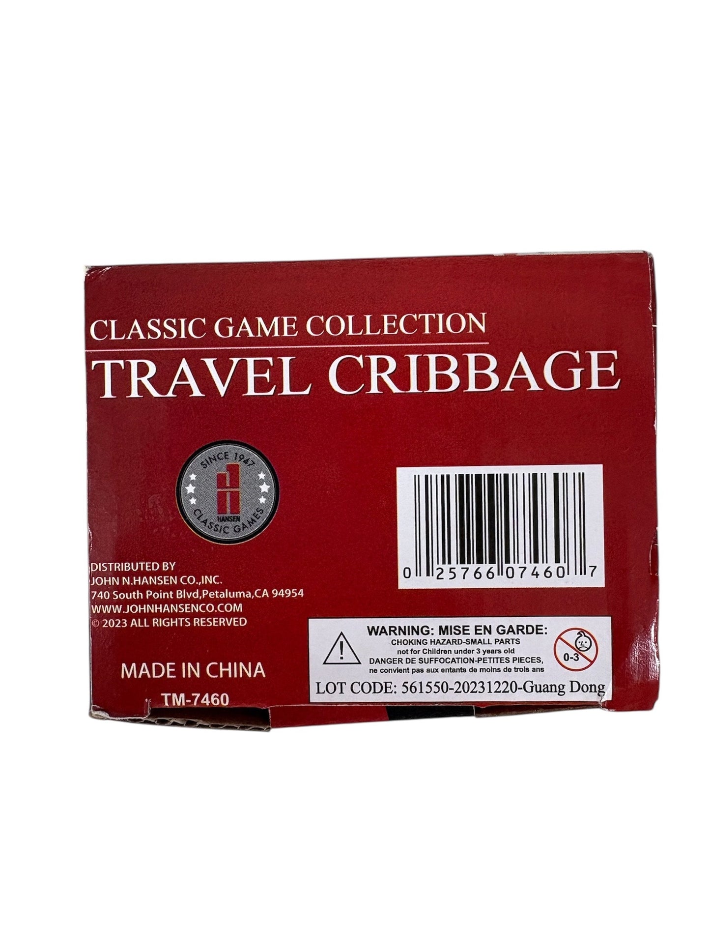 Hansen Classic Games Travel Cribbage TM-7460