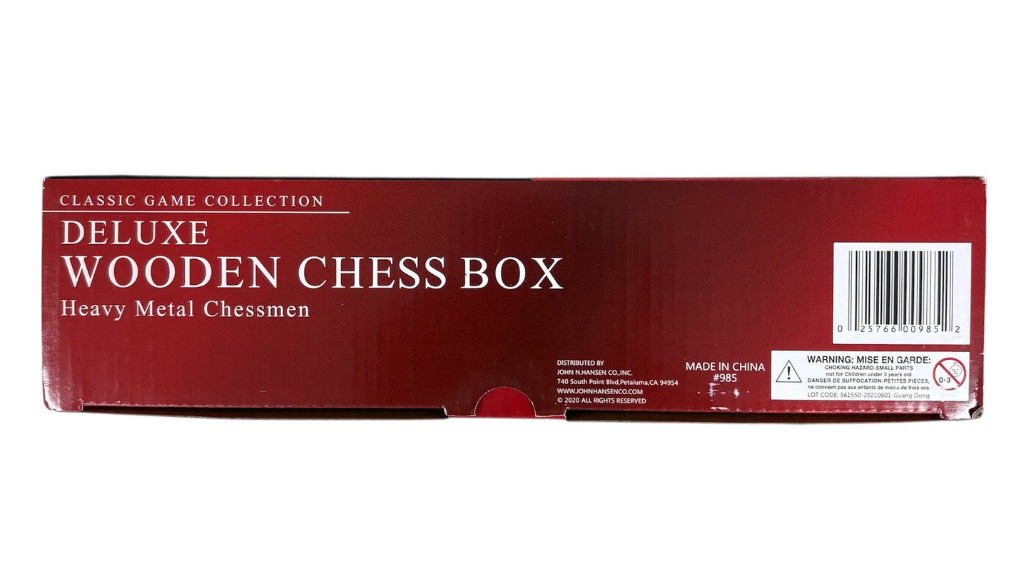 Hansen Classic Games Deluxe Wooden Chess Box 985
