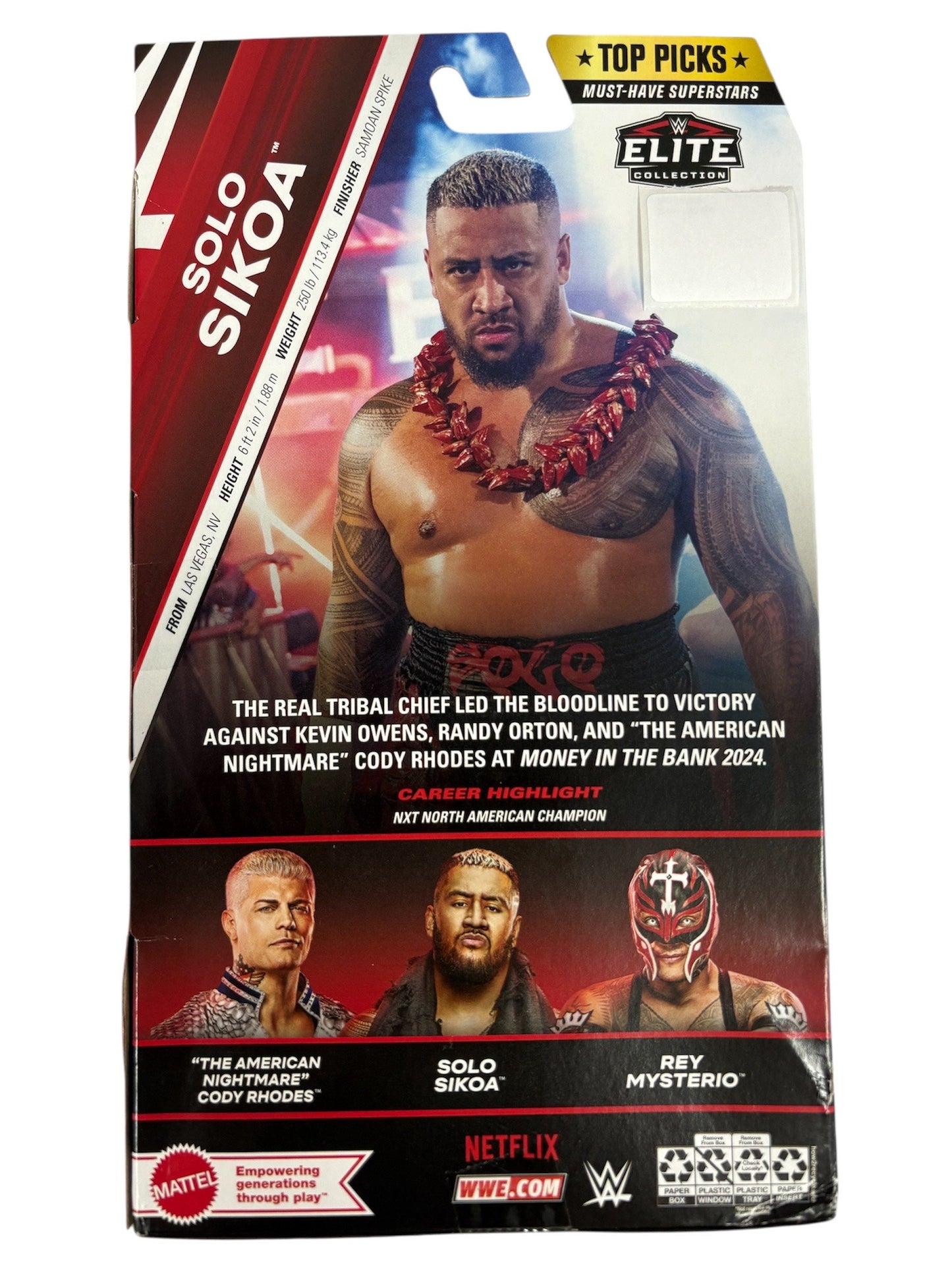 Mattel WWE Elite Collection Solo Sikoa JCJ45