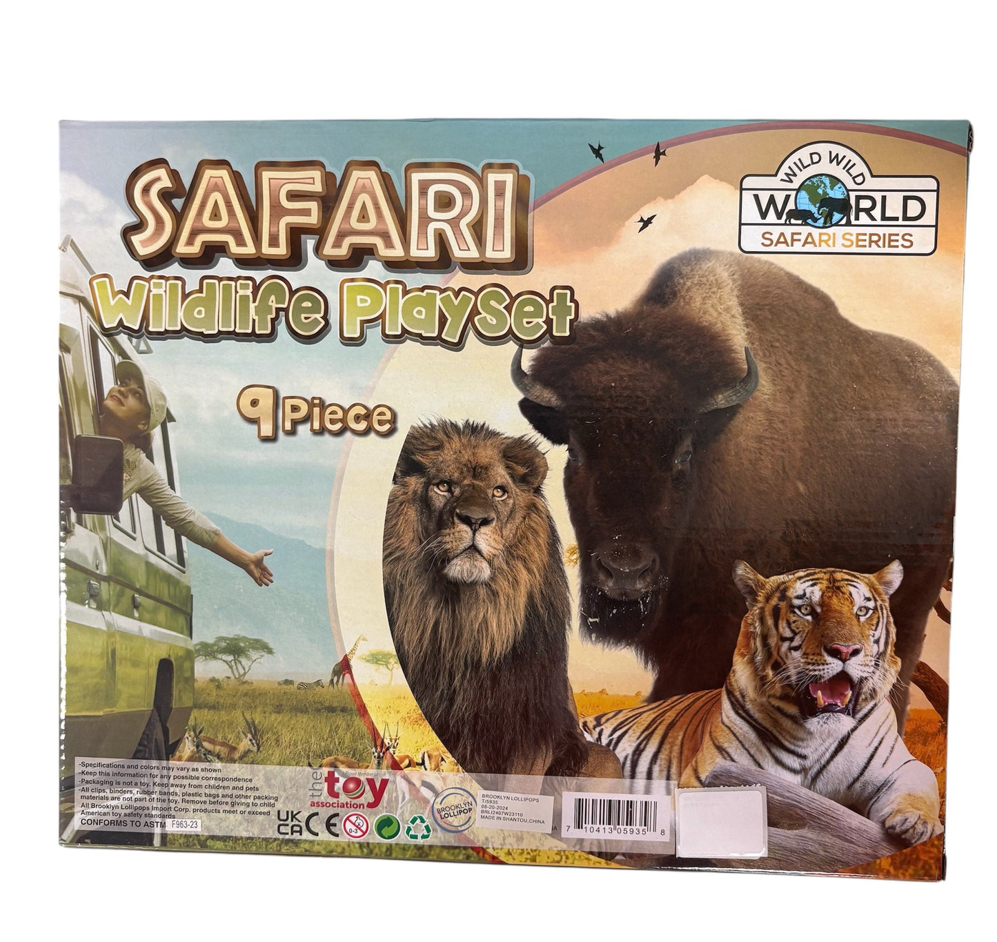 Brooklyn Lollipop Safari Wildlife Playset 9 Pieces 5935