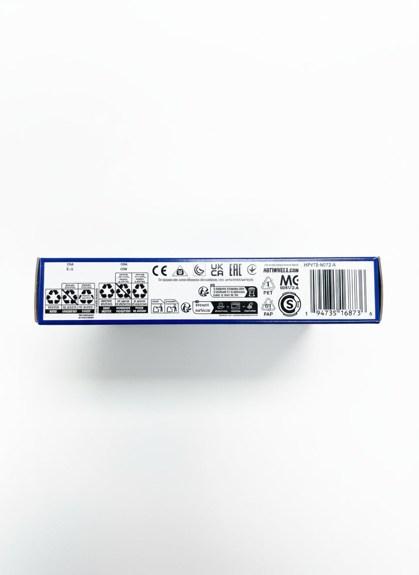 Product packaging with labels on a wooden surface
