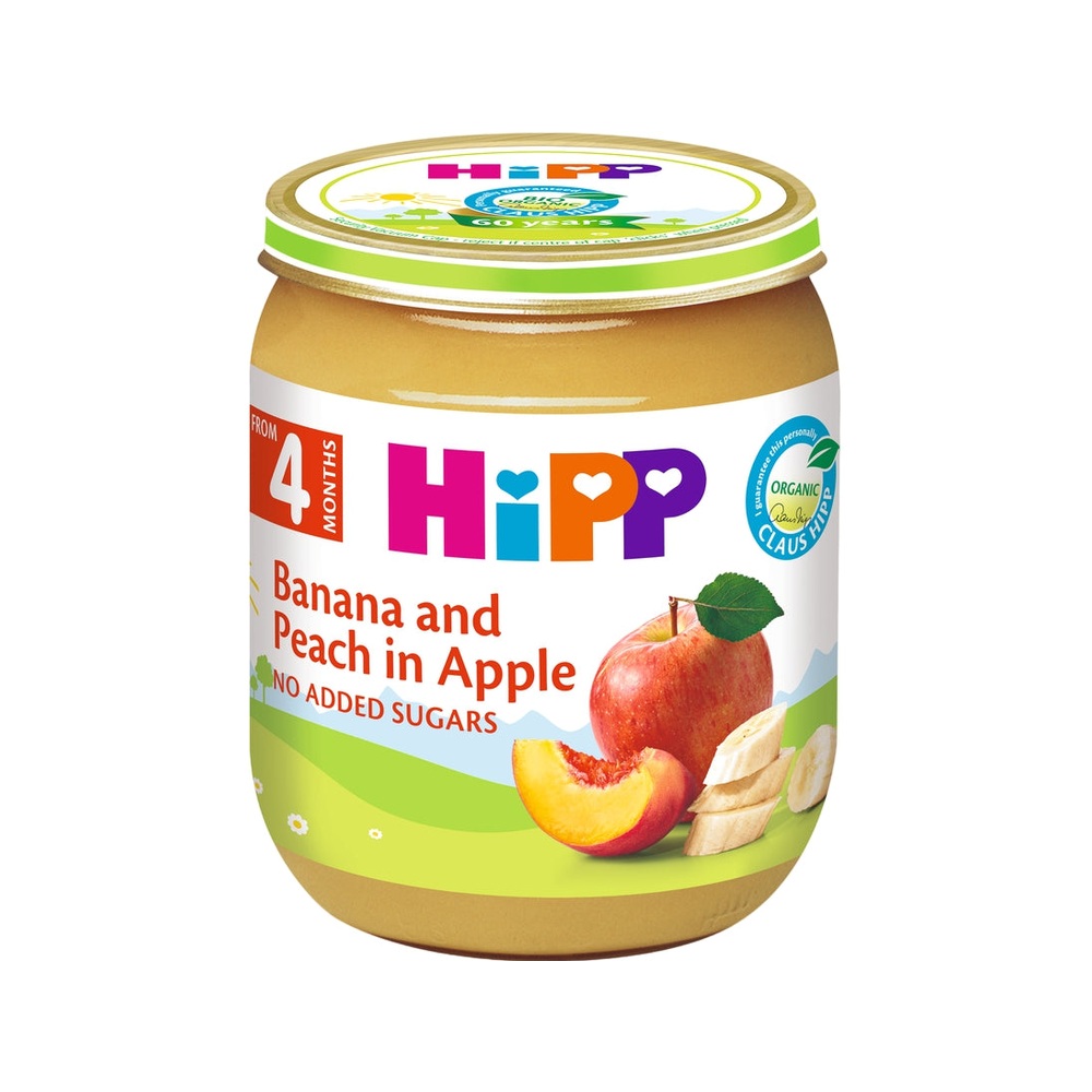 HiPP Banana and Peach Puree 125 g