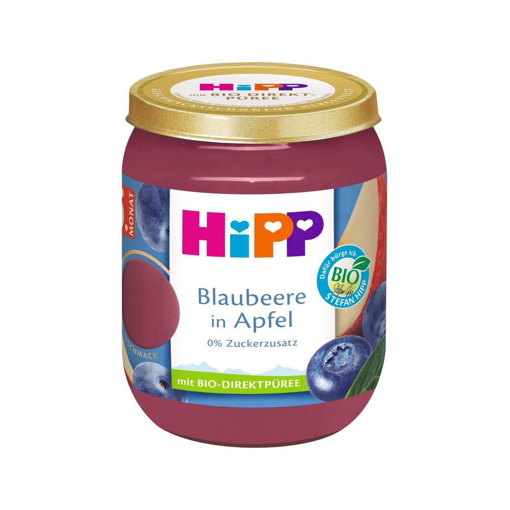 HiPP Blueberries in Apple Puree 160 g