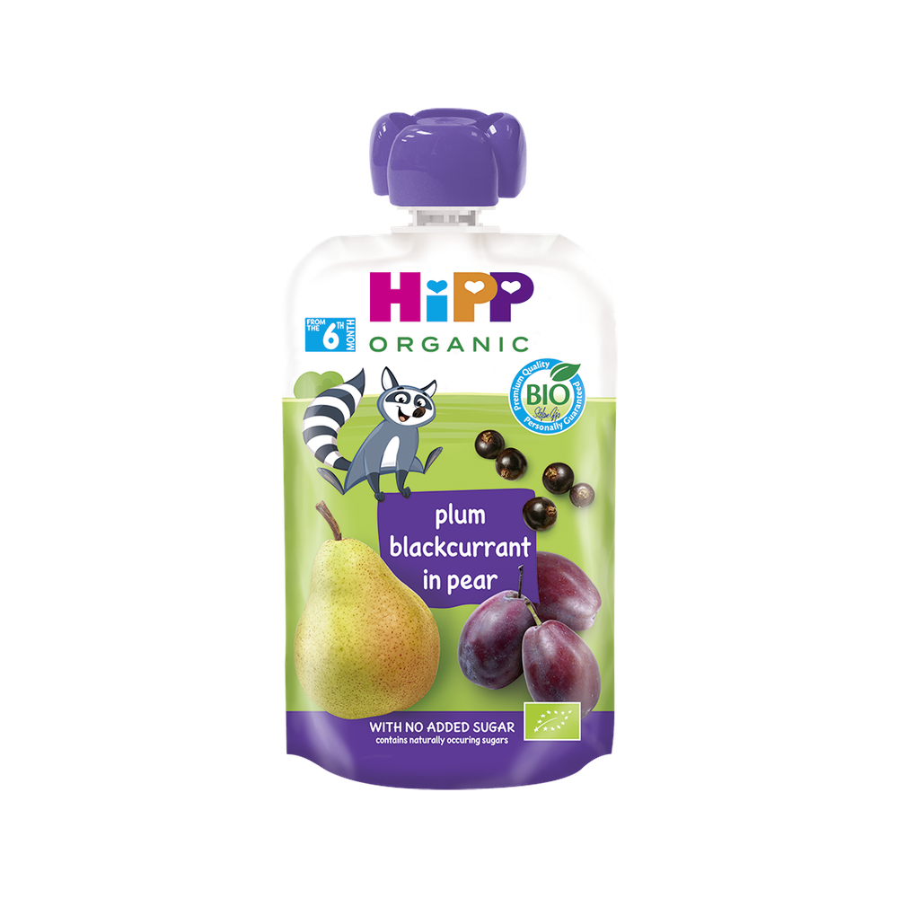 HiPP Hippis Plum Blackcurrant in Pear Puree 100 g
