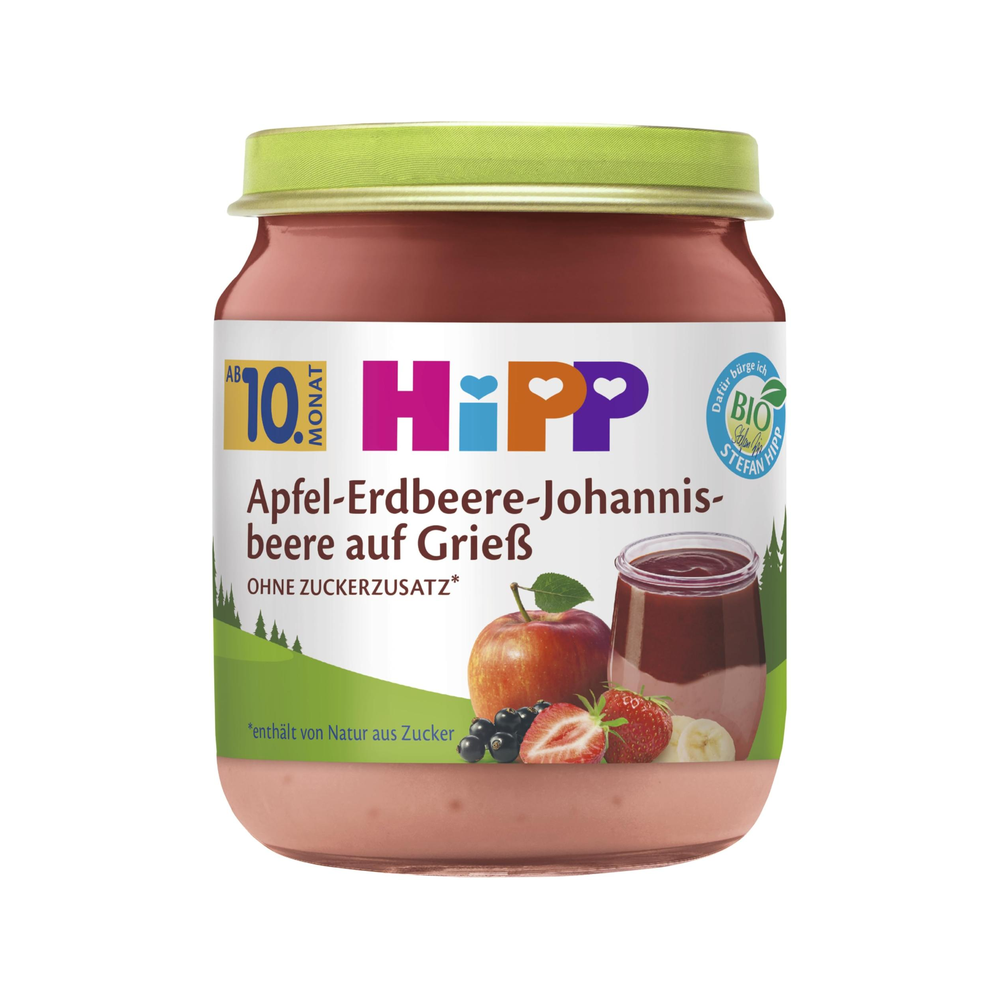 HiPP Semolina with Apples and Red Fruits Puree 200 g