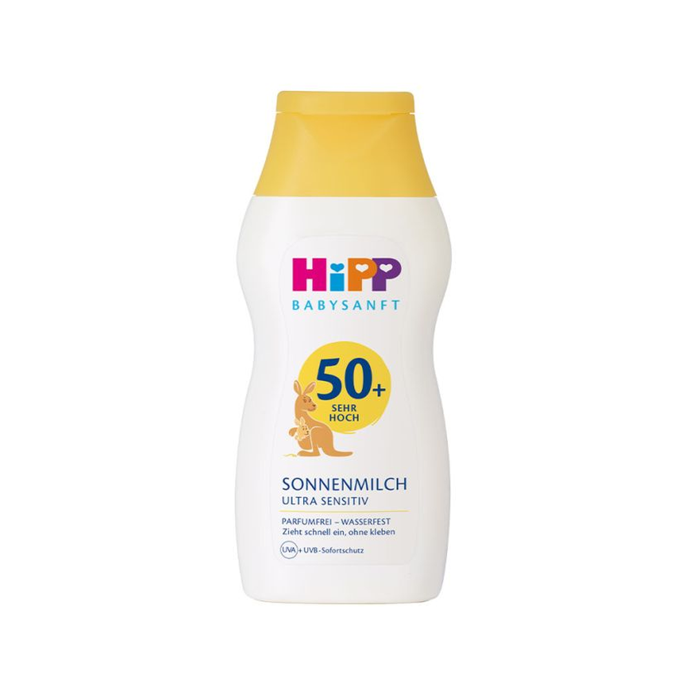 HiPP Sun Protection Lotion SPF50+, Ultra Sensitive, From Birth 200 ml (90800)