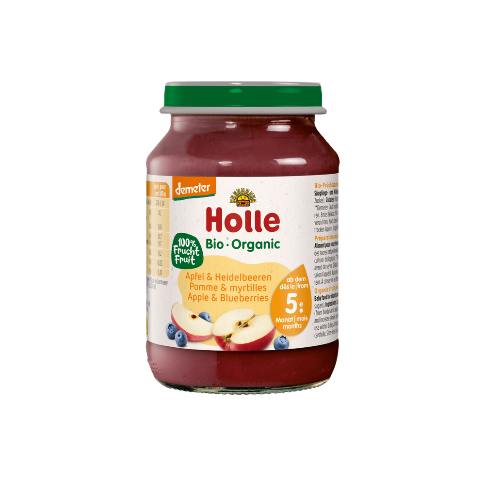 Holle Apple & Bilberry Puree 190 g