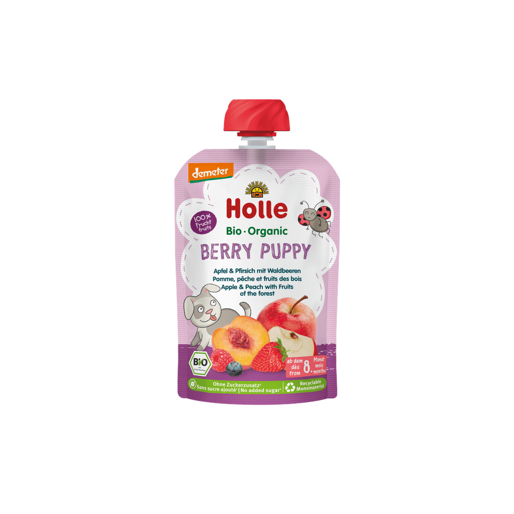 Holle Berry Puppy - Pouch Apple & Peach With Fruits Of The Forest 100 g