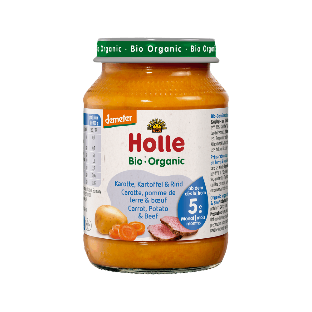 Holle Carrots, Potatoes and Beef Puree 190 g