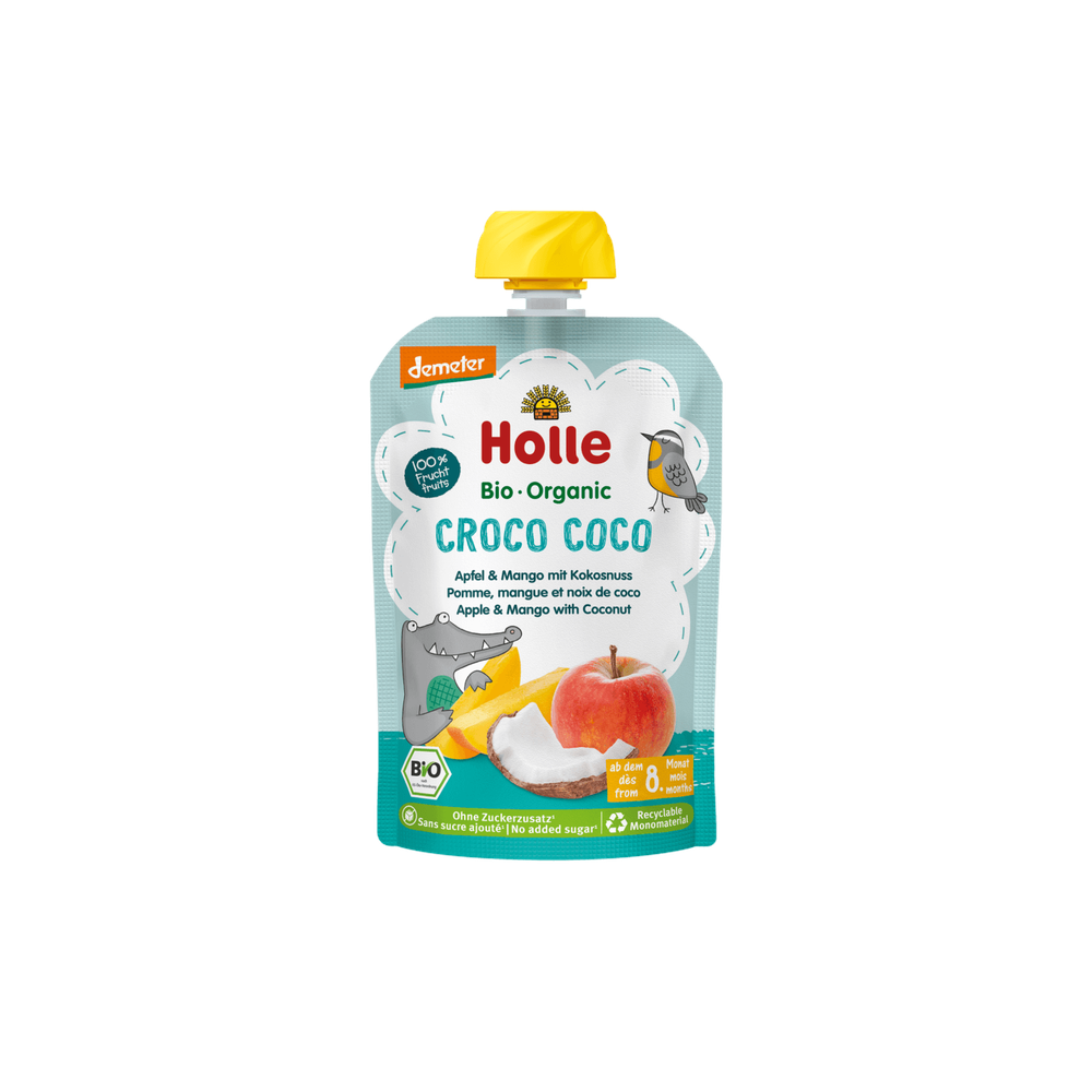 Holle Croco Coco - Pouch apple & mango with coconut 100 g