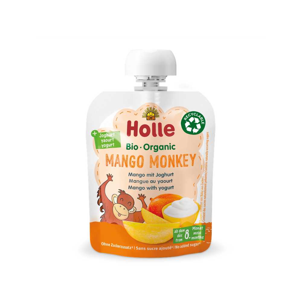 Holle Mango Monkey - Pouch Mango with yogurt 85 g