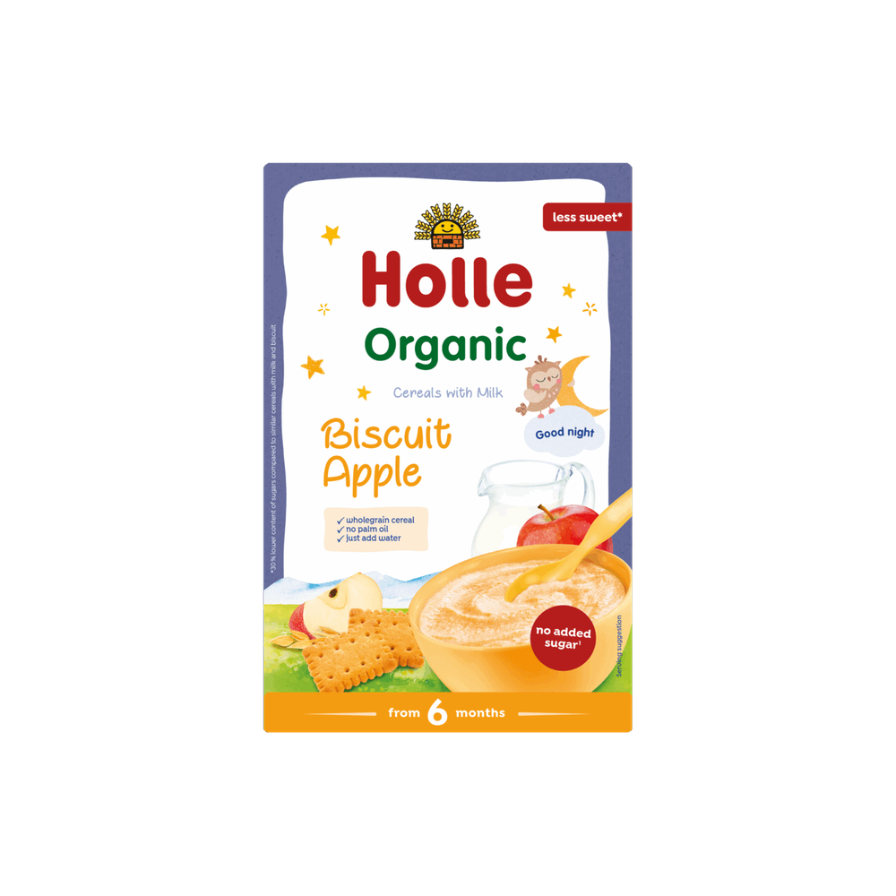 Holle Organic Milk Cereal with Biscuit and Apple 250 g