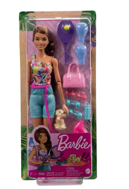 Barbie Wellness Workout Doll with Puppy (HKT91)
