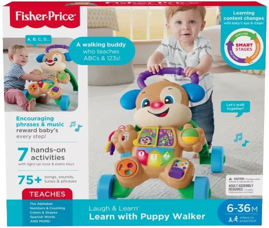 Fisher-Price Laugh & Learn Smart Stages Learn with Puppy Walker (FHY94)