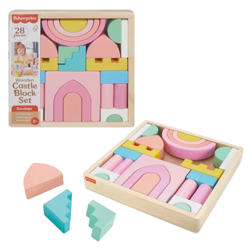 Fisher-Price Wooden Castle Block Set (HXT80)