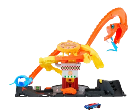 Hot Wheels City Pizza Slam Cobra Attack Playset (HTN81)