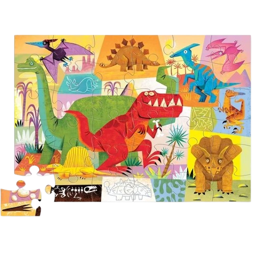 Crocodile Creek 36-Piece Shaped Box Puzzle - Dinosaur