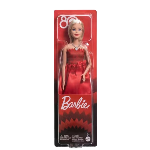 Barbie Mattel 80th Anniversary Ruby-Red Celebration Doll (JGD25)