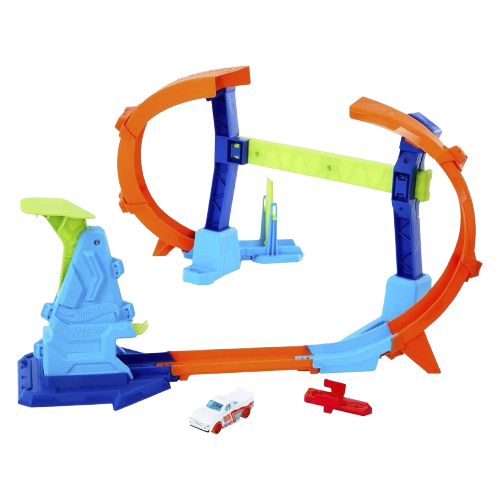 Hot Wheels Stunt Tracks Corkscrew Jump Champion Playset (JFH36)