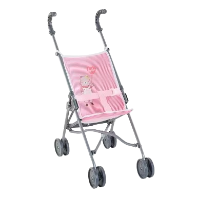 Corolle Umbrella Stroller — Fits 14"/17"/20" Dolls — Pink (141640)
