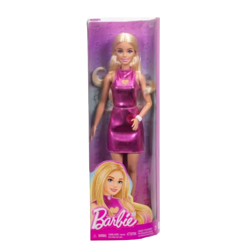 Barbie Fashionistas Doll #230 in Metallic Pink Minidress (HYT88)