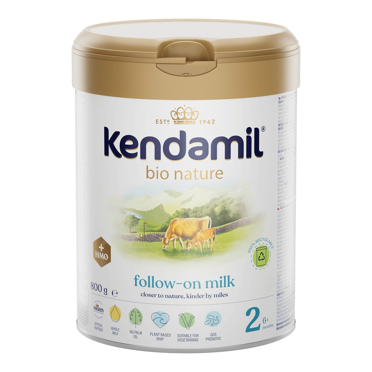 Kendamil Bio Nature 2 HMO+ Follow-On Milk 800 g tin