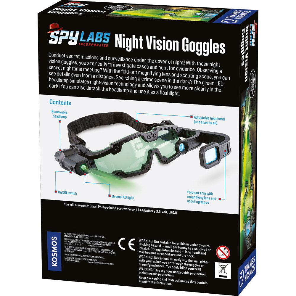 Thames & Kosmos Spy Labs Night Vision Goggles (548006) — box back
