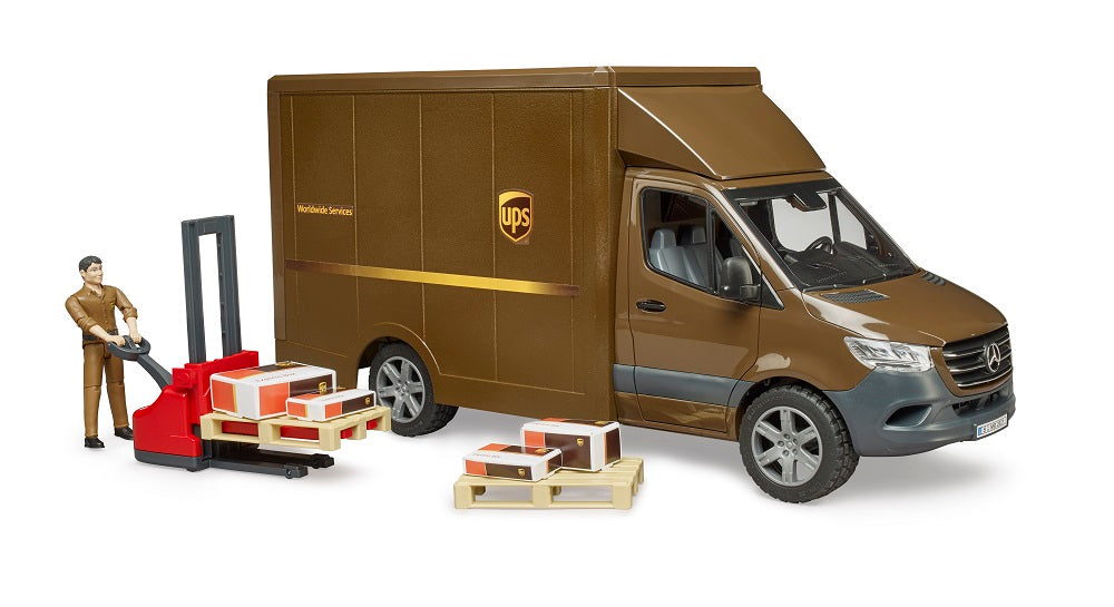 Bruder Mercedes-Benz Sprinter UPS Delivery Van with Driver (02678) — view 5