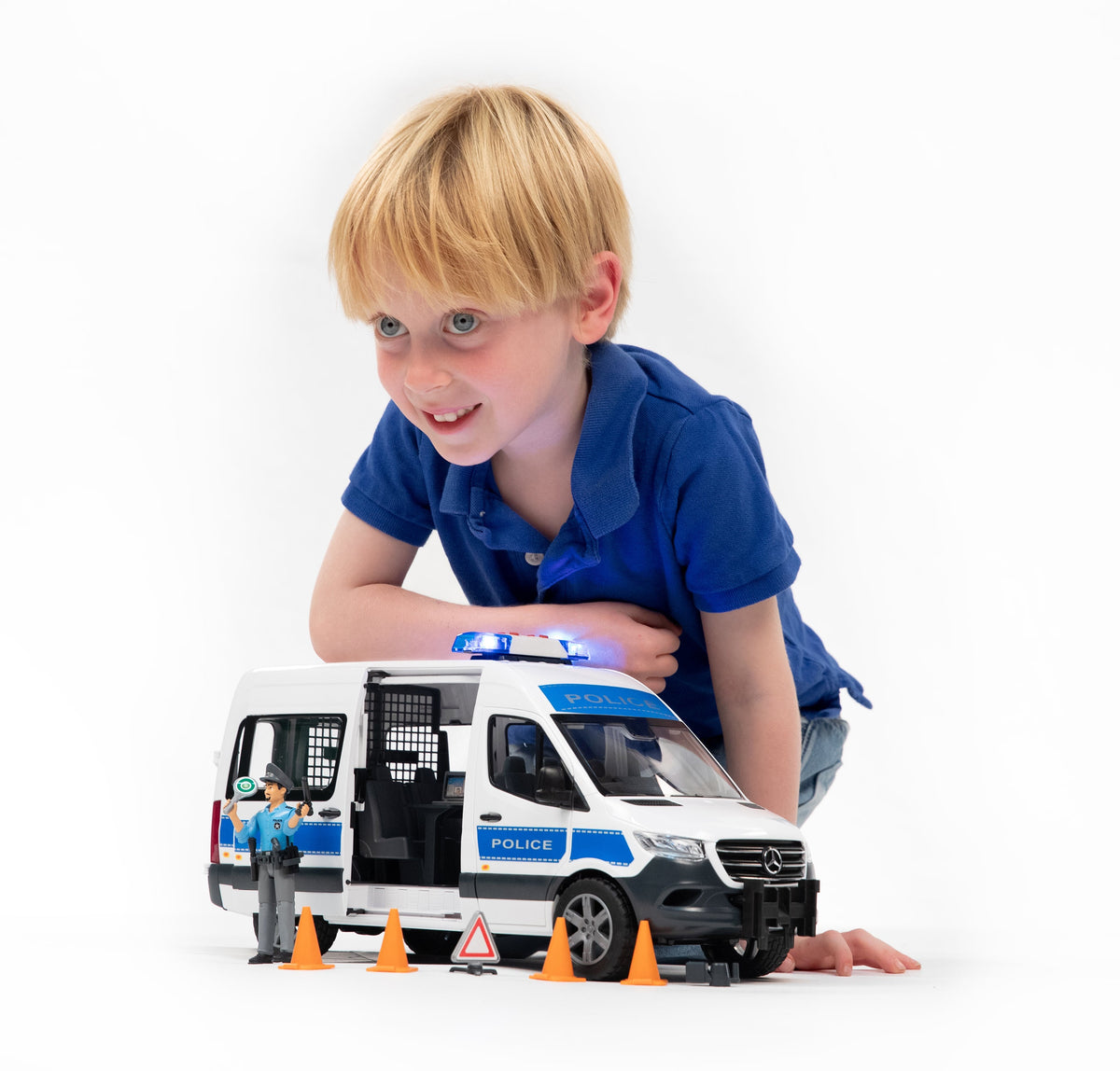 Bruder Mercedes-Benz Sprinter Police Emergency Vehicle with Light & Sound (02683) — view 5