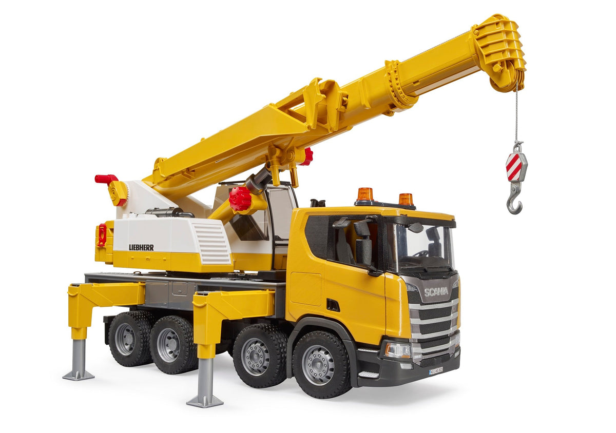 Bruder Scania Super 560R Liebherr Crane Truck with Light & Sound (03571) — view 3
