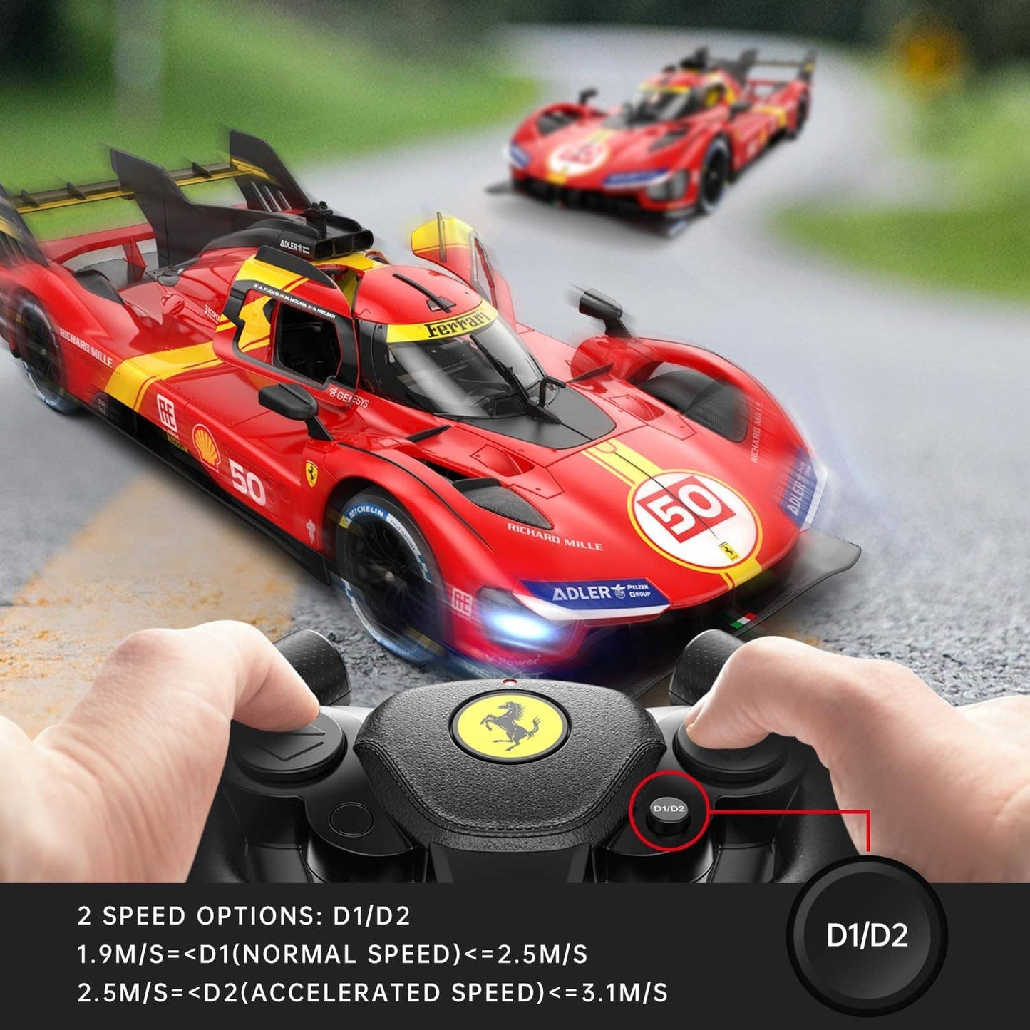1:14 Scale RC Ferrari 499P Le Mans Remote Control Hyper Car