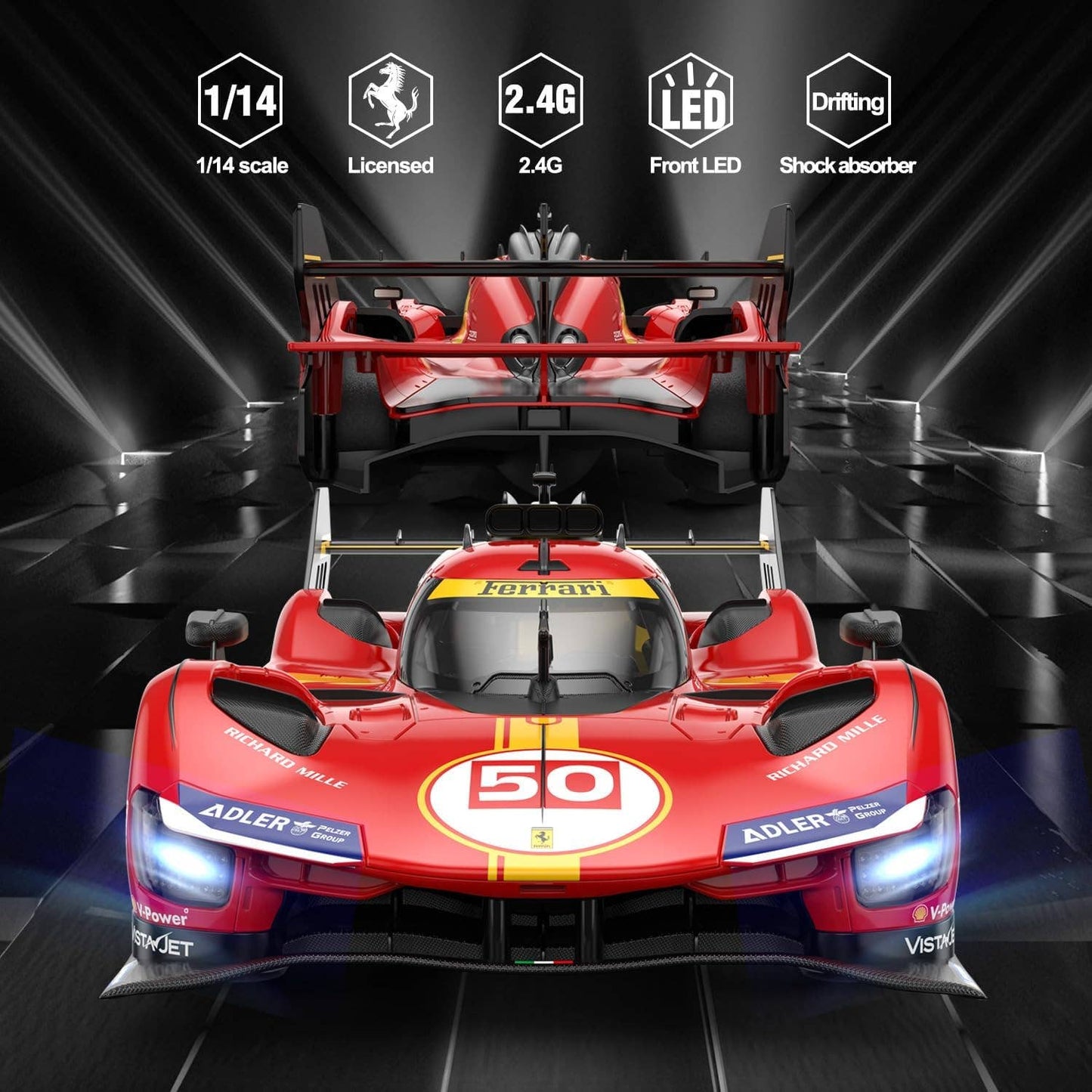 1:14 Scale RC Ferrari 499P Le Mans Remote Control Hyper Car