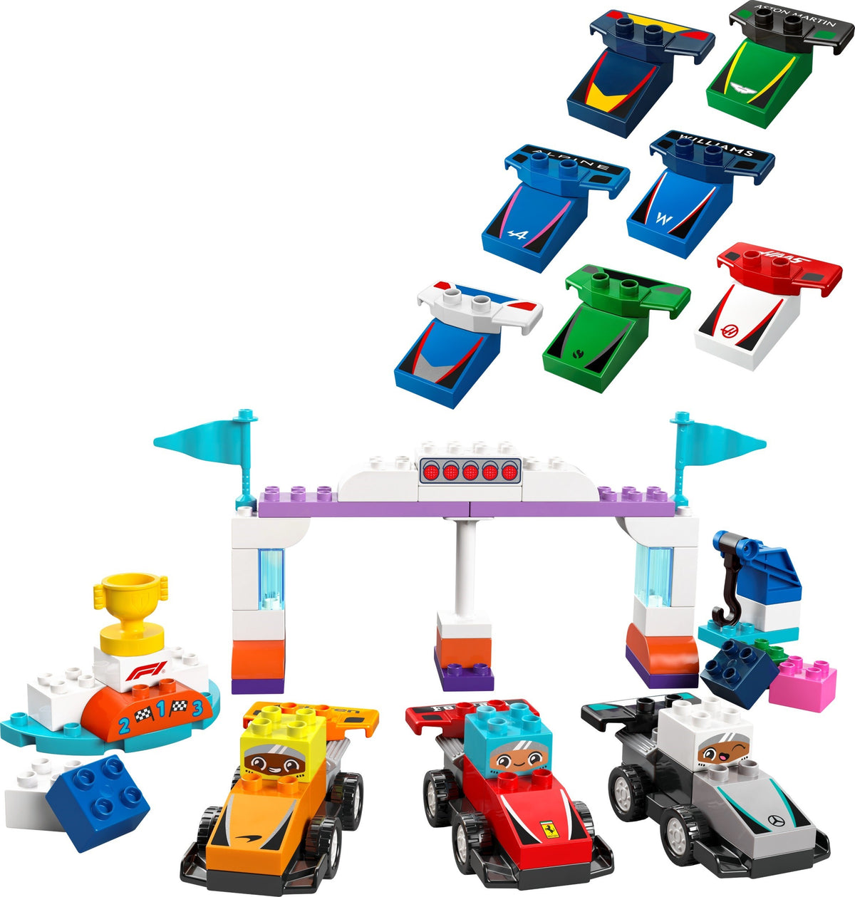 LEGO DUPLO F1 Team Race Cars & Drivers (10445)
