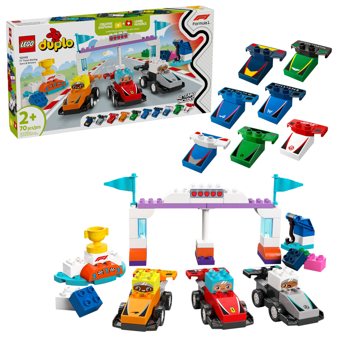 LEGO DUPLO F1 Team Race Cars & Drivers (10445) box