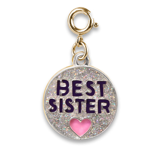 CHARM IT! Gold Glitter Best Sister Charm (CICC1365)