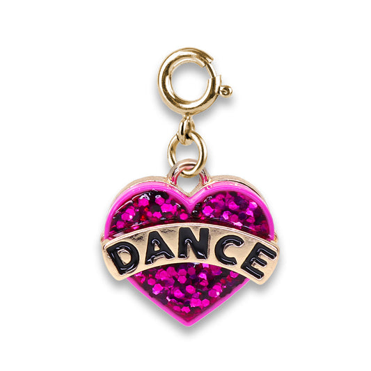 CHARM IT! Gold Glitter Dance Heart Charm (CICC1388)