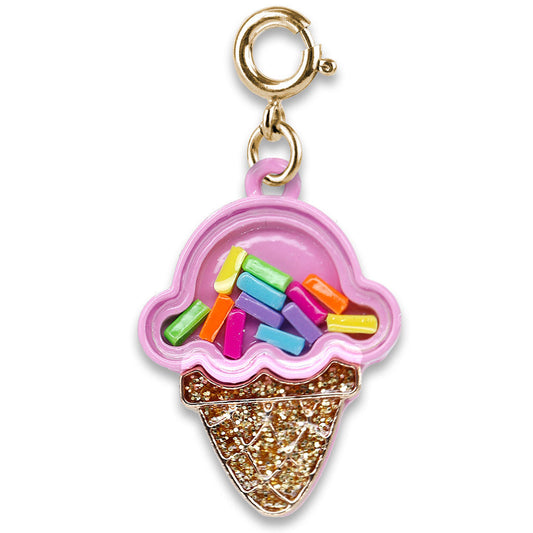 CHARM IT! Gold Ice Cream Cone Shaker Charm (CICC1407)