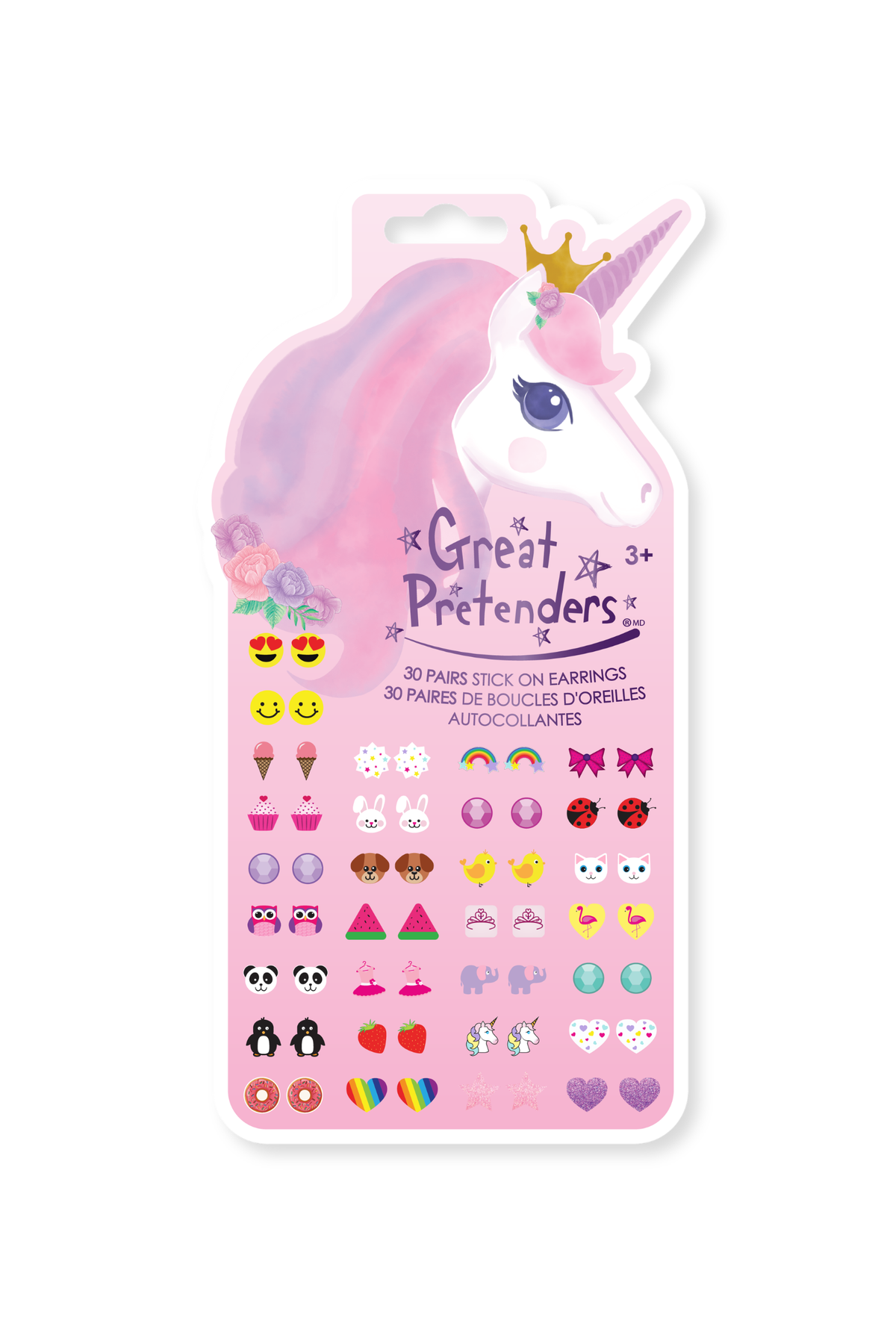 Great Pretenders Unicorn Sticker Earrings, 30 pairs (87503)