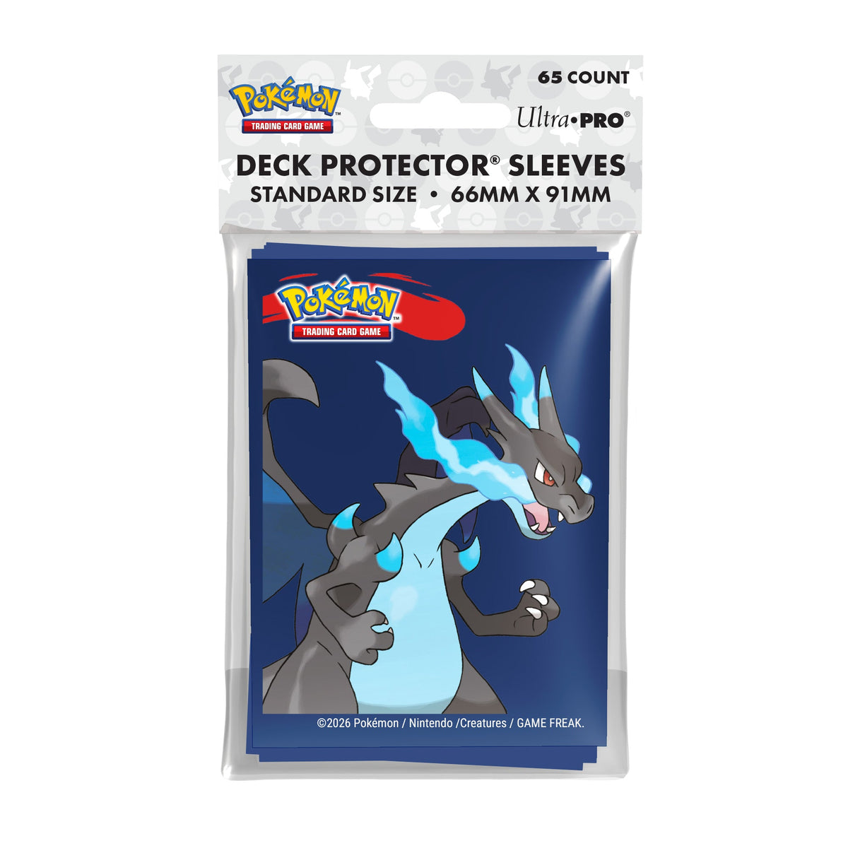 Ultra PRO Pokémon Mega Charizard X Deck Protector Sleeves 65 ct package