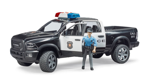 Bruder RAM 2500 Police Pickup with Officer (02505) — 1:16 scale