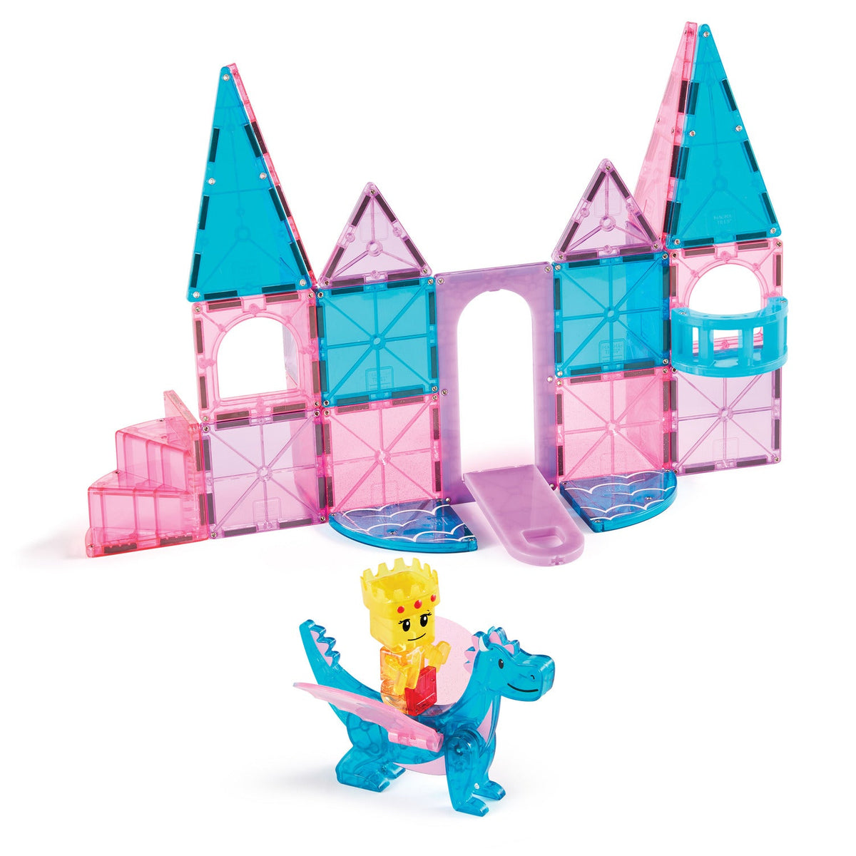 MAGNA-TILES Castle 25-Piece Set (242025CA) — castle with dragon