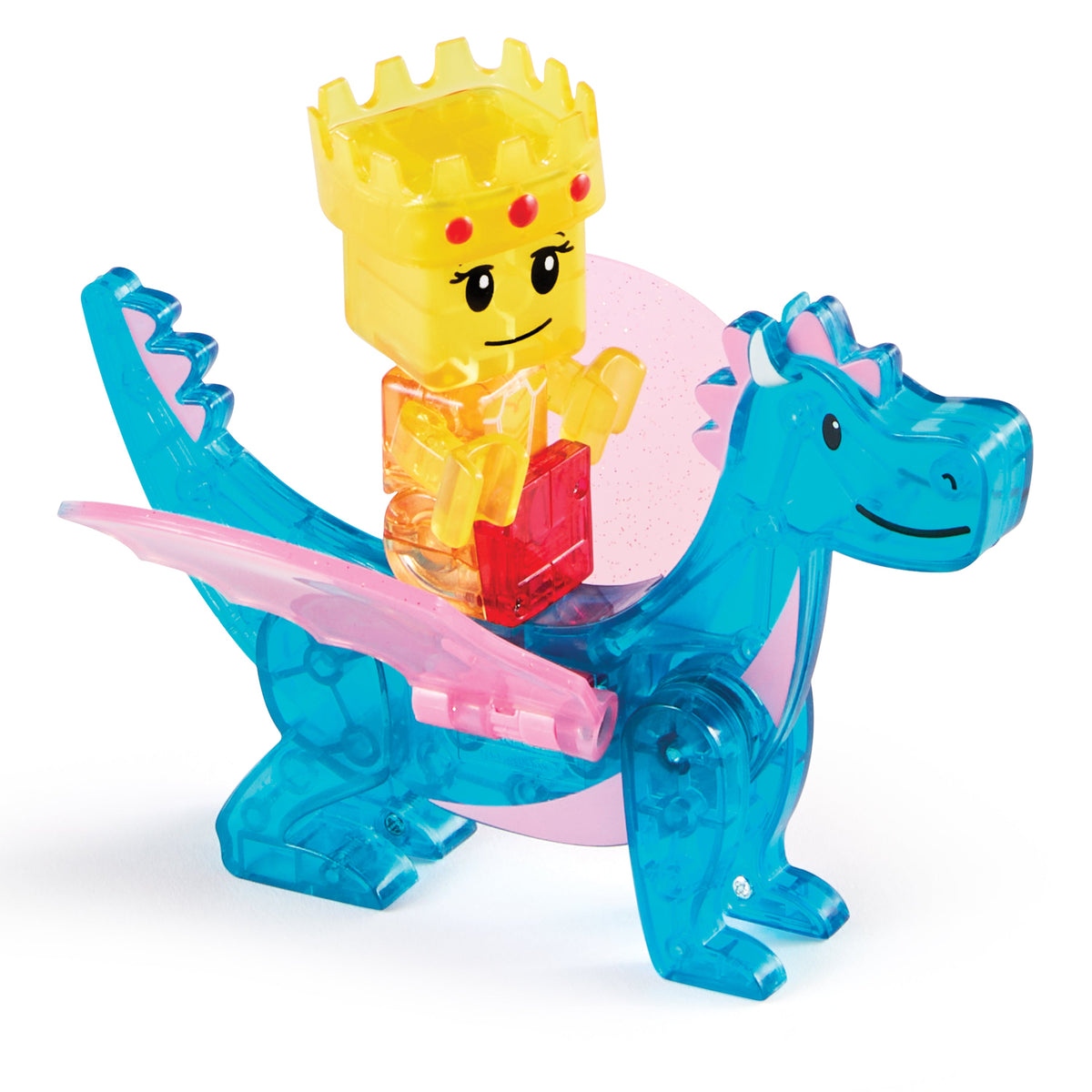 MAGNA-TILES Castle 25-Piece Set (242025CA) — dragon figure with rider